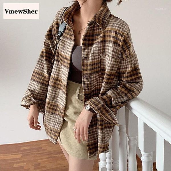 vmewsher new vintage loose autumn plaid women shirt winter pockets long sleeve turn-down collar casual thick streetwear 20201, White
vmewsher new vintage loose autumn plaid women shirt winter pockets long sleeve turn-down collar casual thick streetwear 20201, White