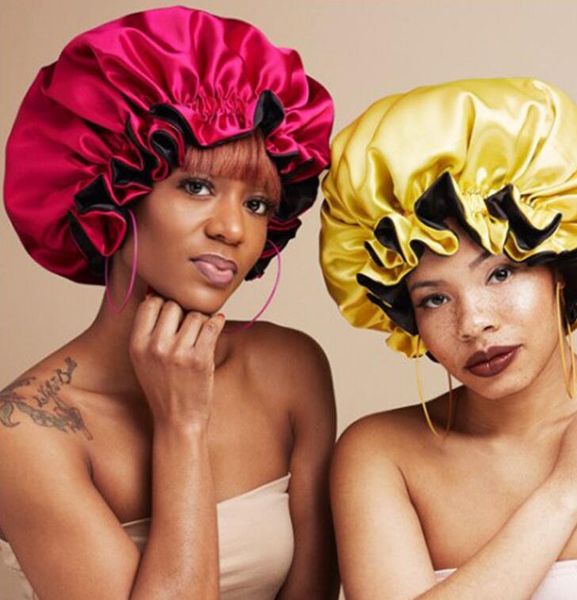 2021 new women double color satin wide-brimmed sleeping hat night sleep cap hair care bonnet nightcap for women men cap
2021 new women double color satin wide-brimmed sleeping hat night sleep cap hair care bonnet nightcap for women men cap