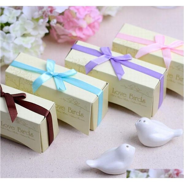 

300 pcs=150 set cute wedding and party favors souvenirs of love birds salt and pepper shakers wedding receiption jllpja dayupshop