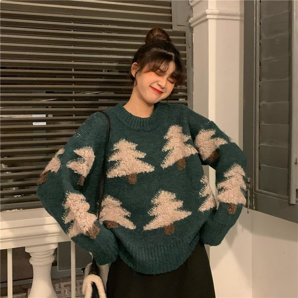 2021 new new winter women's pullovers girls christmas tree elegant female fall knitted dress outerwear warm sweater oversize ojt1, Black
2021 new new winter women's pullovers girls christmas tree elegant female fall knitted dress outerwear warm sweater oversize ojt1, Black