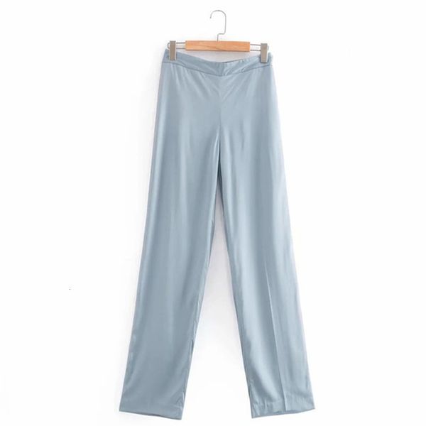 2021 new women vintage high-waist satin-finish palazzzo wide-leg trousers fashion with pockets elastic trim office wear pants 8pk9, Black;white
2021 new women vintage high-waist satin-finish palazzzo wide-leg trousers fashion with pockets elastic trim office wear pants 8pk9, Black;white