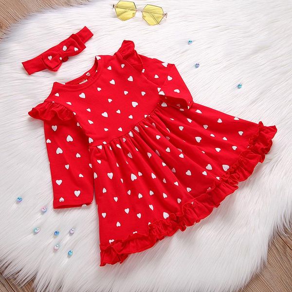 girl's dresses toddler baby girls dress clothes red cloor hearts printing ruffles princess long sleeve headbands set vetement fille, Red;yellow
girl's dresses toddler baby girls dress clothes red cloor hearts printing ruffles princess long sleeve headbands set vetement fille, Red;yellow