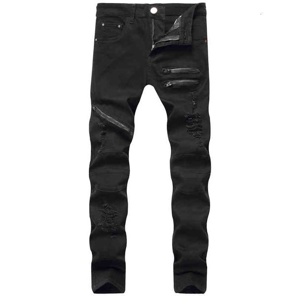 men's jeans mens casual ripped skinny black biker designer hip hop denim pants ccp3, Blue
men's jeans mens casual ripped skinny black biker designer hip hop denim pants ccp3, Blue
