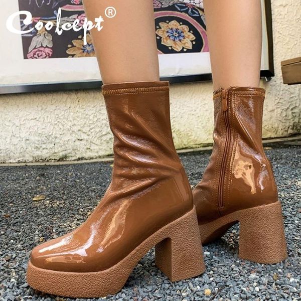 coolcept women short boots flats round toe cross strap zipper shoes winter boots women casual footwear size 35-39, Black
coolcept women short boots flats round toe cross strap zipper shoes winter boots women casual footwear size 35-39, Black