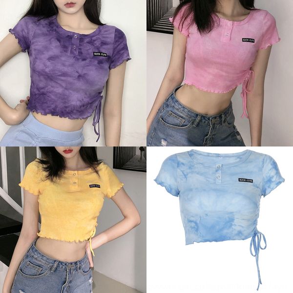 2020 summer new women's tie dye thread pleated drawstring embroidery t-shirt embroidery short sleeve t-shirt q6trg, White
2020 summer new women's tie dye thread pleated drawstring embroidery t-shirt embroidery short sleeve t-shirt q6trg, White