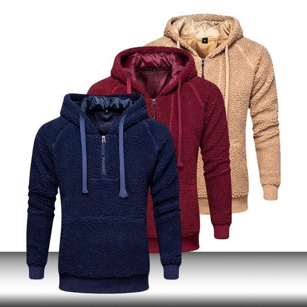 men new hoodies warm fleece solid casual coat male hooded sweatshirts autumn winter male teddy pullover, Black
men new hoodies warm fleece solid casual coat male hooded sweatshirts autumn winter male teddy pullover, Black
