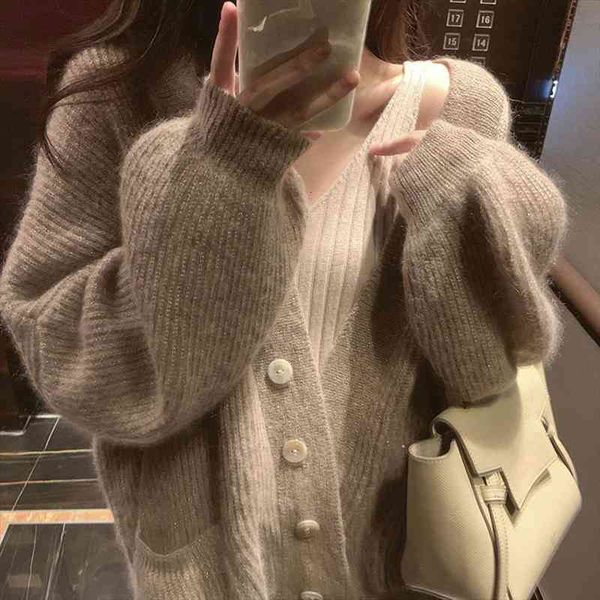 solid autumn winter v neck single breasted cardigan women korean loose lazy wind woman sweater fashion pockets sweater coat, White;black
solid autumn winter v neck single breasted cardigan women korean loose lazy wind woman sweater fashion pockets sweater coat, White;black