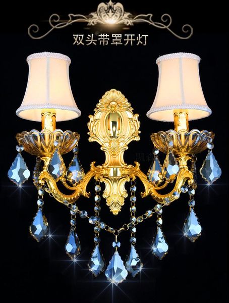 wall lamp fashion bedroom bedside background gold crysta double head with lampshade
wall lamp fashion bedroom bedside background gold crysta double head with lampshade