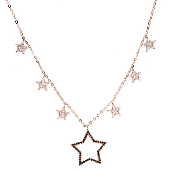 925 sterling silver with cz paved star charm with link chain choker short necklace rose gold color plated wedding necklace
925 sterling silver with cz paved star charm with link chain choker short necklace rose gold color plated wedding necklace