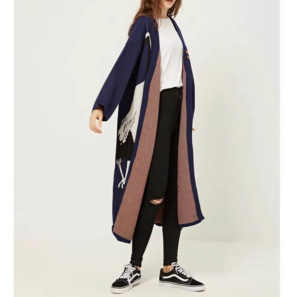 women in kimono knitted long cardigan coat autumn japanese style winter gear warm wool crane birds nightgown open 2021 new ctgg, White;black
women in kimono knitted long cardigan coat autumn japanese style winter gear warm wool crane birds nightgown open 2021 new ctgg, White;black
