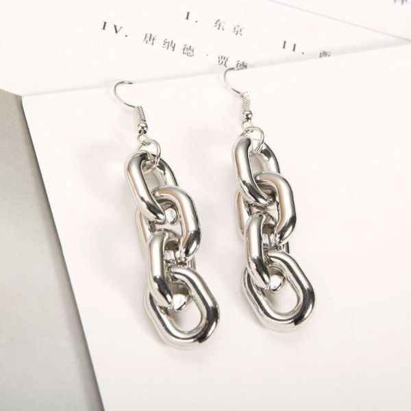 Korea Cuba Bright Gold Color Exaggerated Metal Chain Earring Cold Wind Street Earrings For Women Long Geometric Drop Earring, Silver
Korea Cuba Bright Gold Color Exaggerated Metal Chain Earring Cold Wind Street Earrings For Women Long Geometric Drop Earring, Silver