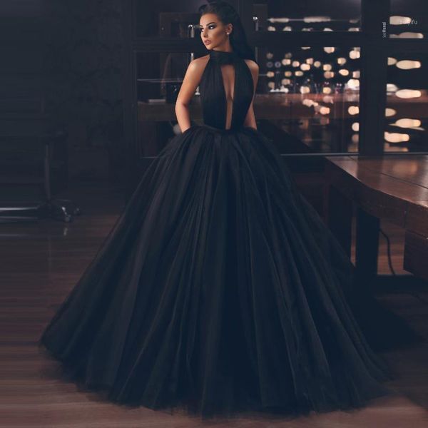 black halter a-line prom dresses backless high side split long formal dress with pocket prom gowns 20201, White;black
black halter a-line prom dresses backless high side split long formal dress with pocket prom gowns 20201, White;black