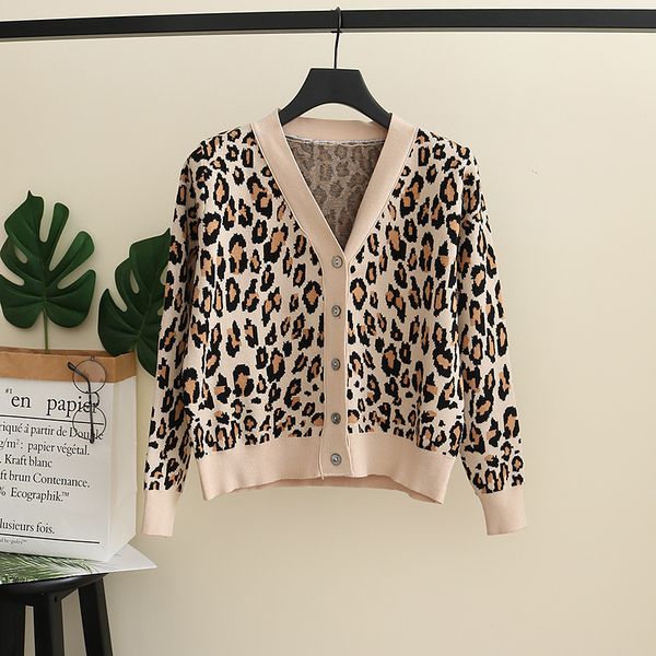 2021 new autumn winter leopard thick women long sleeve button sweet knitted jacket cardigan sweater female outwear coat e8yj, White;black
2021 new autumn winter leopard thick women long sleeve button sweet knitted jacket cardigan sweater female outwear coat e8yj, White;black