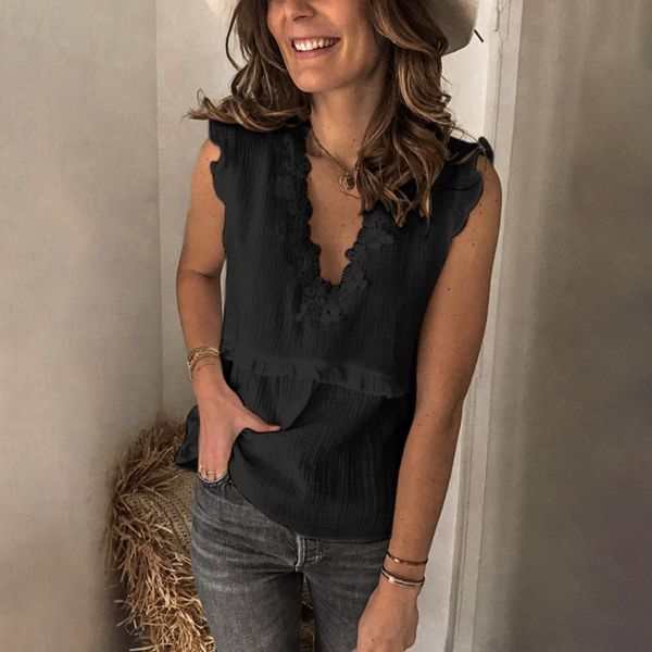 wplux lacelace stitching v-neck sleeveless t-shirt for women 2020 new stitching v-neck lacelace 2020 sleeveless t-shirt new for women, White
wplux lacelace stitching v-neck sleeveless t-shirt for women 2020 new stitching v-neck lacelace 2020 sleeveless t-shirt new for women, White
