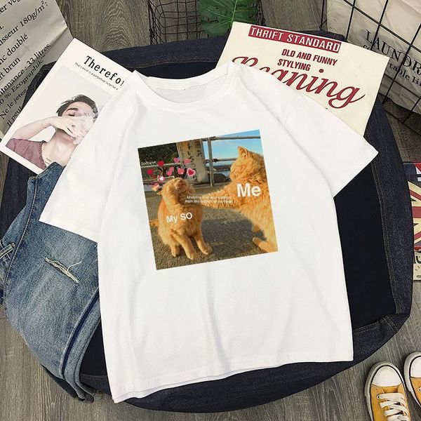 kawaii cat funny love casual print tees clothing ulzzang harajuku loose short-sleeve summer student fashion women t-shirt, White
kawaii cat funny love casual print tees clothing ulzzang harajuku loose short-sleeve summer student fashion women t-shirt, White
