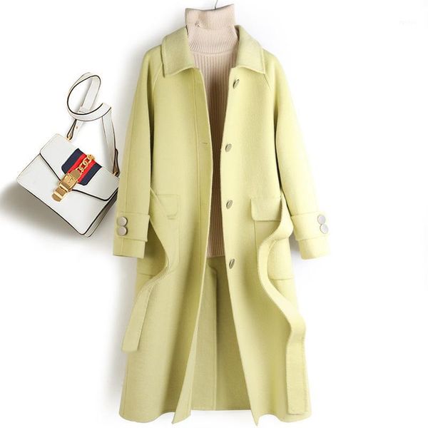 winter 2020 new 90% wool light yellow woollen jacket single breasted double faced cashmere coat over the knee1, Black
winter 2020 new 90% wool light yellow woollen jacket single breasted double faced cashmere coat over the knee1, Black