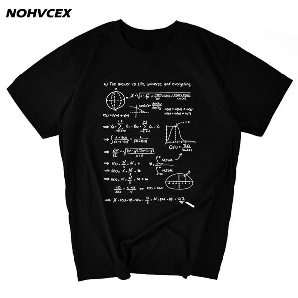 men's t-shirts answer to life universe and everything math fun print original design fashion casual cotton t shirt, White;black
men's t-shirts answer to life universe and everything math fun print original design fashion casual cotton t shirt, White;black