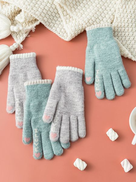 love woolen female simple five finger mobile phone touch screen gloves winter girls lovely students warm korean version, Blue;gray
love woolen female simple five finger mobile phone touch screen gloves winter girls lovely students warm korean version, Blue;gray