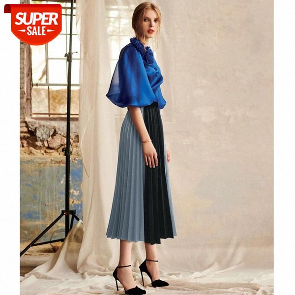 supermiss women summer skirt 2020 color block elegant high waist elastic long metallic silver maxi pleated skirt vintage #wk7s, White;black
supermiss women summer skirt 2020 color block elegant high waist elastic long metallic silver maxi pleated skirt vintage #wk7s, White;black