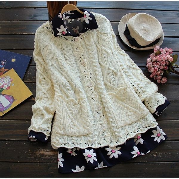 mori girl style sweet vintage cardigan spring autumn women solid sweater knitted cotton twist fashion casual white sweaters 201204, White;black
mori girl style sweet vintage cardigan spring autumn women solid sweater knitted cotton twist fashion casual white sweaters 201204, White;black