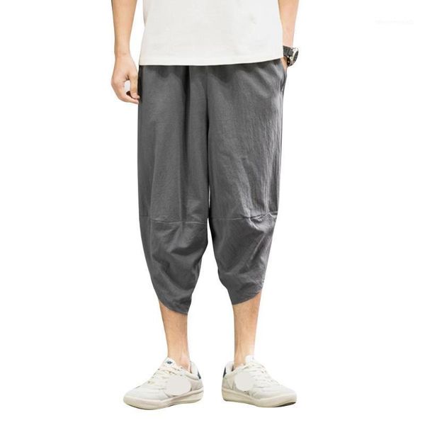 men's pants missky men haren solid color summer medium waist loose cropped male trousers for beach 20211, Black
men's pants missky men haren solid color summer medium waist loose cropped male trousers for beach 20211, Black
