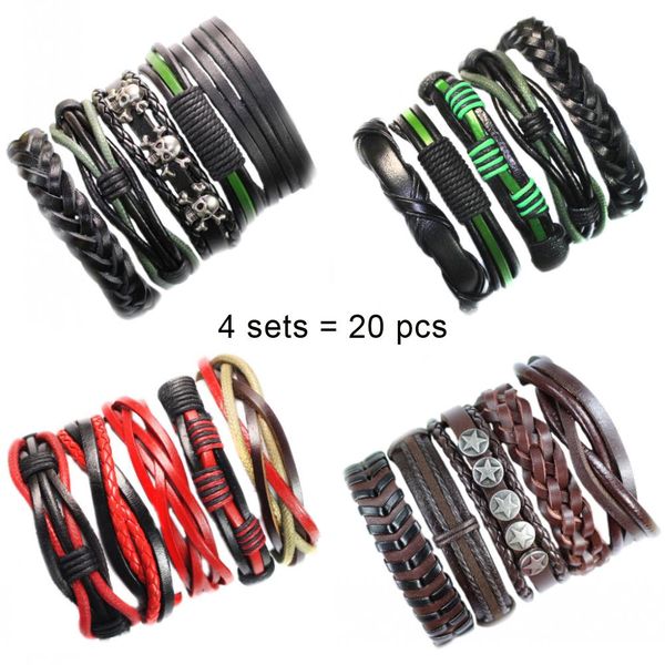 оптовой 4 комплекта 20шта ручного кожаный браслет мужчины многослойный braid браслеты wrap браслеты для женщин повседневных мужчин ювелирных, Golden;silver
оптовой 4 комплекта 20шта ручного кожаный браслет мужчины многослойный braid браслеты wrap браслеты для женщин повседневных мужчин ювелирных, Golden;silver