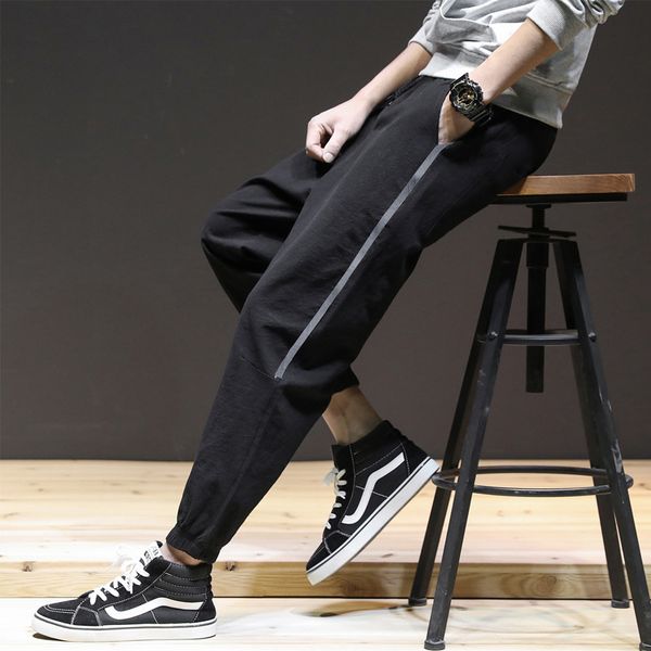 men's loose thin nine point sports casual korean fashion leggings spring and autumn new pants, Black
men's loose thin nine point sports casual korean fashion leggings spring and autumn new pants, Black