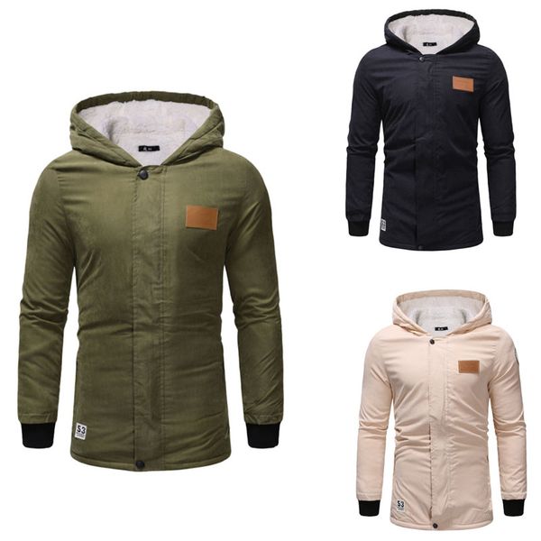 winter wool warm jacket fashion of men solid color long-sleeved hooded coats daily all-match mens clothing, Black
winter wool warm jacket fashion of men solid color long-sleeved hooded coats daily all-match mens clothing, Black