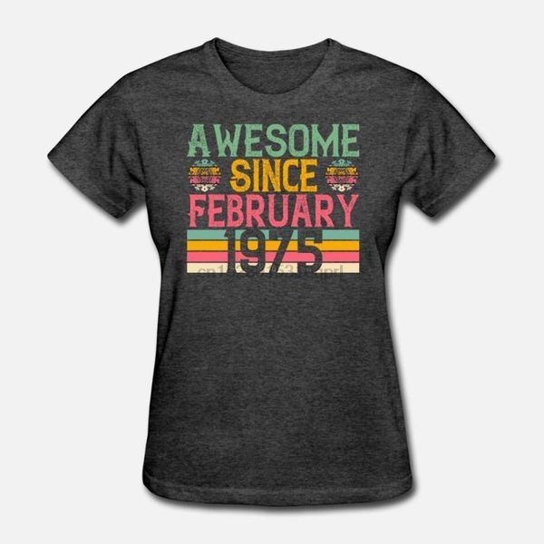 men t shirt awesome since february 1975 vintage retro birthday women tshirts1, White;black
men t shirt awesome since february 1975 vintage retro birthday women tshirts1, White;black