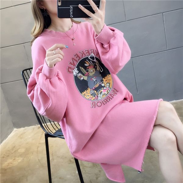 6bsjr style sweater mid-length dress 2019 autumn new korean sweater sleeve split loose thin skirt long skirtlong women's skirtround nec, Black
6bsjr style sweater mid-length dress 2019 autumn new korean sweater sleeve split loose thin skirt long skirtlong women's skirtround nec, Black