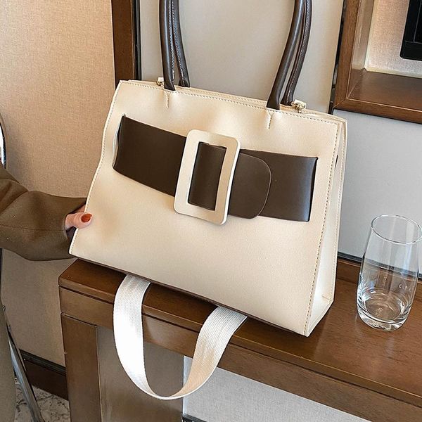 shoulder bags simple tote bag 2021 fashion quality pu leather women's panelled designer handbag high capacity messenger
shoulder bags simple tote bag 2021 fashion quality pu leather women's panelled designer handbag high capacity messenger