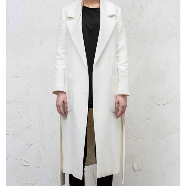 women's wool & blends 2021 s long white two pocket trench women overcoat fashion slim single button ladies outerwear plus size to xxl, Black
women's wool & blends 2021 s long white two pocket trench women overcoat fashion slim single button ladies outerwear plus size to xxl, Black