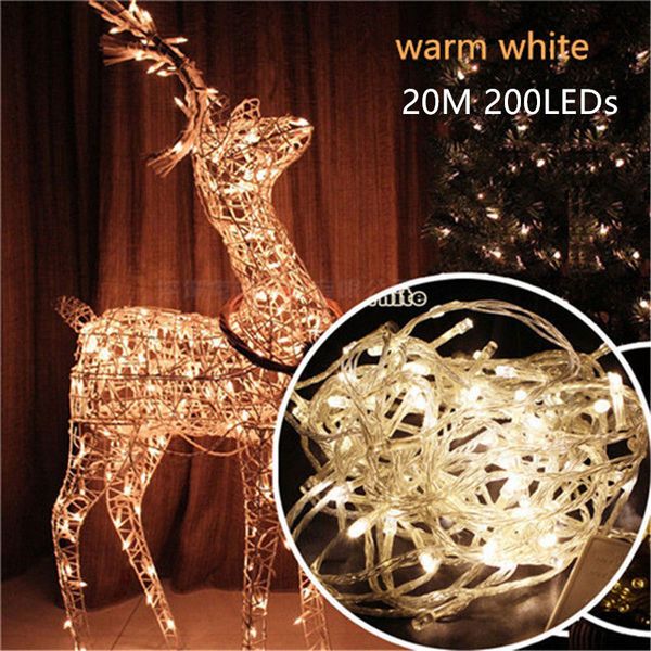 20m 200 led string garland christmas tree fairy light ac110v/220v luce waterproof home garden party outdoor holiday decoration
20m 200 led string garland christmas tree fairy light ac110v/220v luce waterproof home garden party outdoor holiday decoration
