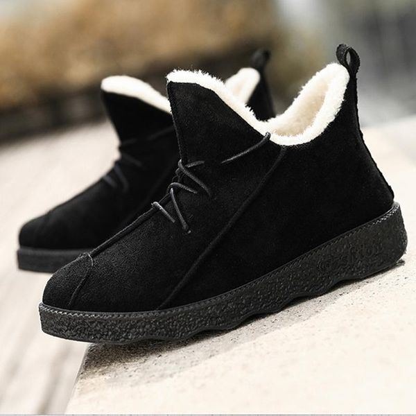 women short plush snow boots non slip lace up ladies fock platform flats female warm winter soft casual shoes pu leather sewing, Black
women short plush snow boots non slip lace up ladies fock platform flats female warm winter soft casual shoes pu leather sewing, Black