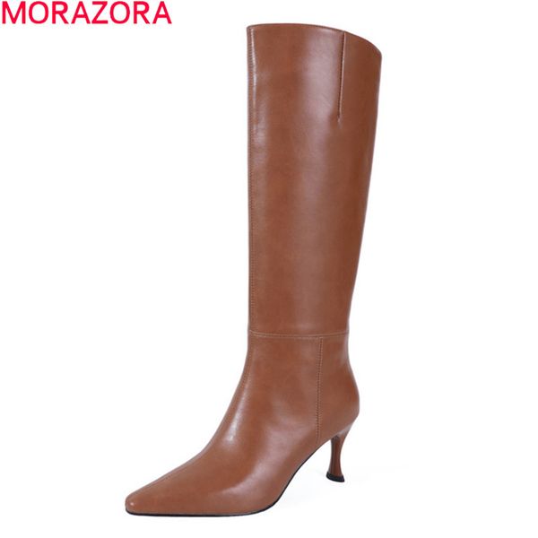 morazora 2020 women boots fashion high heels pointed toe ladies shoes winter solid color knee high boots 1026, Black
morazora 2020 women boots fashion high heels pointed toe ladies shoes winter solid color knee high boots 1026, Black