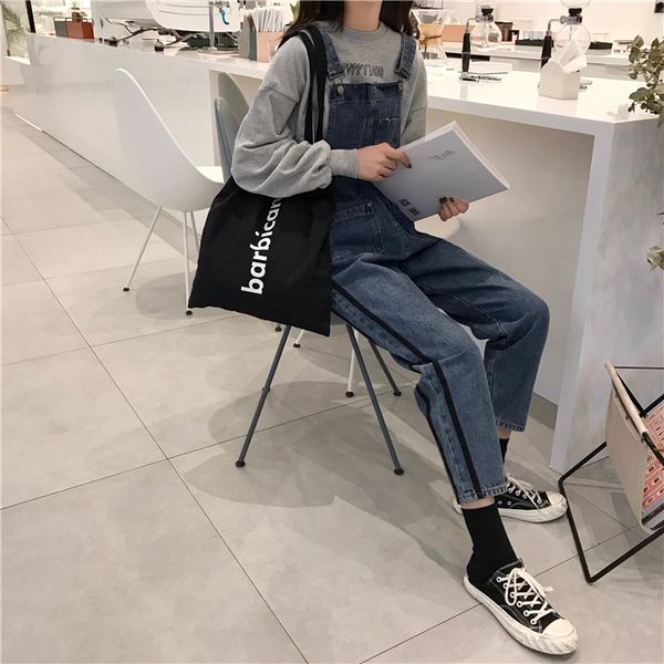 wash back strap jeans women's new fall / winter 2020 high waisted loose and slim straight tube harem versatile long pants, Blue
wash back strap jeans women's new fall / winter 2020 high waisted loose and slim straight tube harem versatile long pants, Blue
