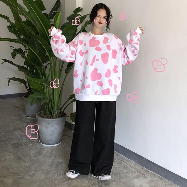 2020 spring autumn women t shirt cow dot print ladies o-neck long sleeve women tee casual loose female t-shirt tees, White
2020 spring autumn women t shirt cow dot print ladies o-neck long sleeve women tee casual loose female t-shirt tees, White