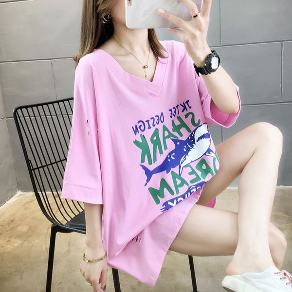tphsk huajianting 2020 cotton women's large medium t-shirt long cartoon short sleeve t-shirt women's ins wear loose fashion 8c2rn, White
tphsk huajianting 2020 cotton women's large medium t-shirt long cartoon short sleeve t-shirt women's ins wear loose fashion 8c2rn, White