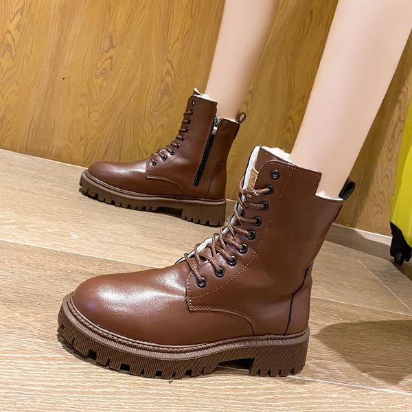 elegant woman boots shoes winter footwear lace up boots-women flat heel plush luxury designer round toe med 2020 ladies ankle, Black 
elegant woman boots shoes winter footwear lace up boots-women flat heel plush luxury designer round toe med 2020 ladies ankle, Black