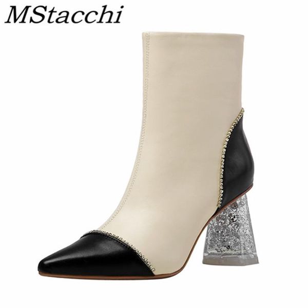 mstacchi crystal heel mixed colors cow leather women short boots side zipper pointed leisure female shoes sapatos das mulheres, Black
mstacchi crystal heel mixed colors cow leather women short boots side zipper pointed leisure female shoes sapatos das mulheres, Black