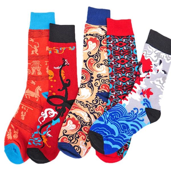 new chinese style couple socks creative dragon pattern trendy women cotton casual mid tube sports fashion men socks, Black
new chinese style couple socks creative dragon pattern trendy women cotton casual mid tube sports fashion men socks, Black