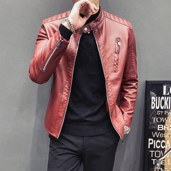 5xl-m plus size stand collar long sleeve pu leather jackets men clothing 2021 slim fit casual motorcycle coats sale, Black
5xl-m plus size stand collar long sleeve pu leather jackets men clothing 2021 slim fit casual motorcycle coats sale, Black