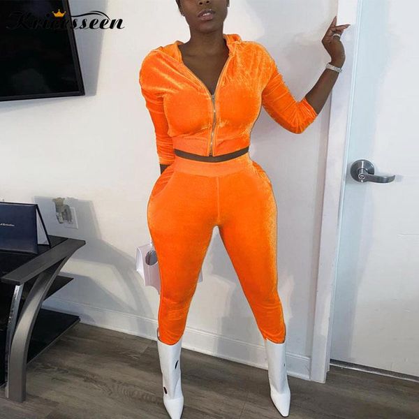 kricesseen casual solid velvet two pieces pants set autumn new women hooded zipper crop and sportwear pants 2 piece outfits, Gray
kricesseen casual solid velvet two pieces pants set autumn new women hooded zipper crop and sportwear pants 2 piece outfits, Gray