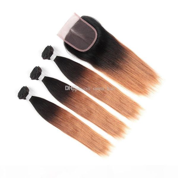 two tone ombre peruvian hair weaves with closure 8a 1b 27 honey blonde straight virgin human hair 3 bundles with lace closure, Black;brown
two tone ombre peruvian hair weaves with closure 8a 1b 27 honey blonde straight virgin human hair 3 bundles with lace closure, Black;brown