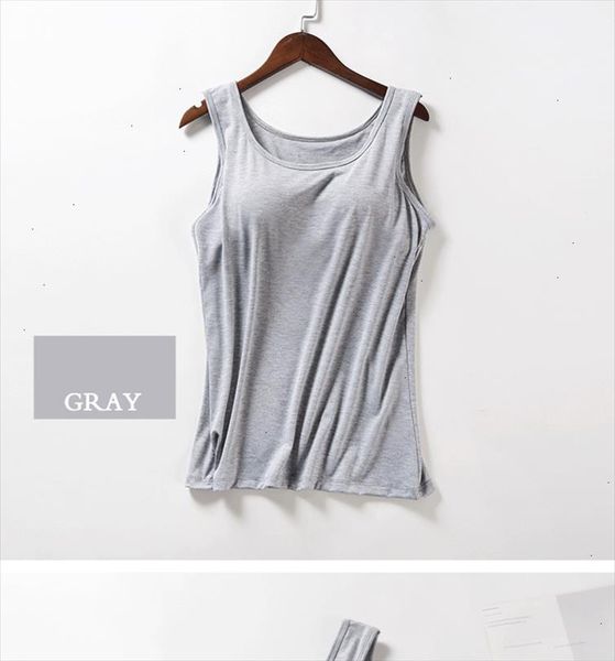 tank tops women summer 2020 встроенный бюстгальтер o шеи твердые черный красный sexy рукавов рубашки верхней женщин модальные плюс размер жи, White 
tank tops women summer 2020 встроенный бюстгальтер o шеи твердые черный красный sexy рукавов рубашки верхней женщин модальные плюс размер жи, White