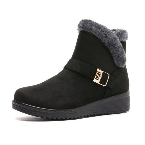2020 slope heel ankle round toe plush warm snow boots for woman size 35-41 winter women's ladies mother lace-up leisure shoes, Black
2020 slope heel ankle round toe plush warm snow boots for woman size 35-41 winter women's ladies mother lace-up leisure shoes, Black