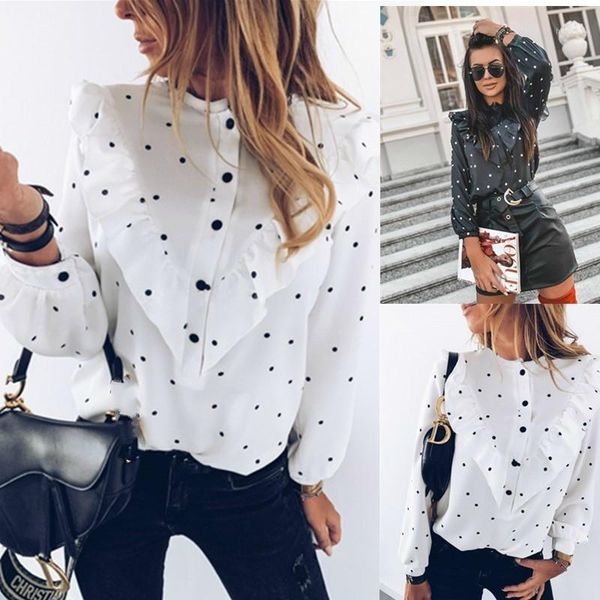 women's blouses & shirts polka dor print white black women autumn spring fashion elegant ladies shirt casual loose blusas femme1
women's blouses & shirts polka dor print white black women autumn spring fashion elegant ladies shirt casual loose blusas femme1