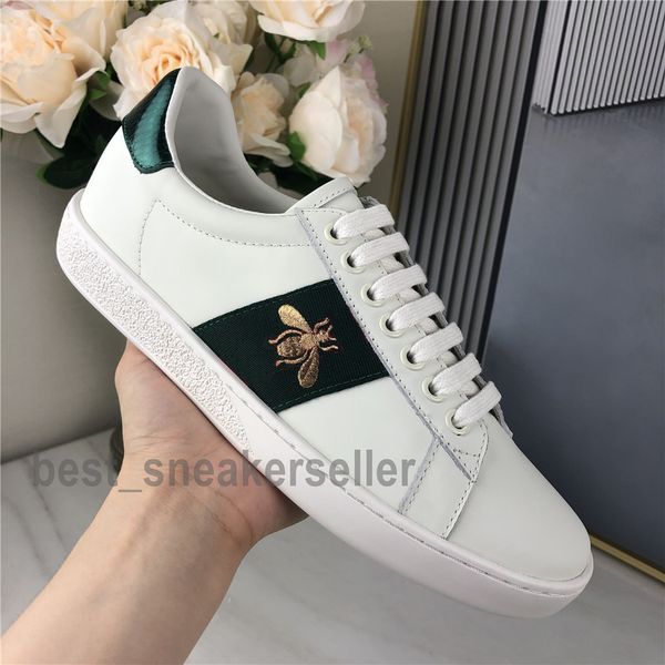 men women casual shoes low flat matte leather sneakers ace bee shoe scarpe chaussures trainers green red stripes embroidery, Black
men women casual shoes low flat matte leather sneakers ace bee shoe scarpe chaussures trainers green red stripes embroidery, Black