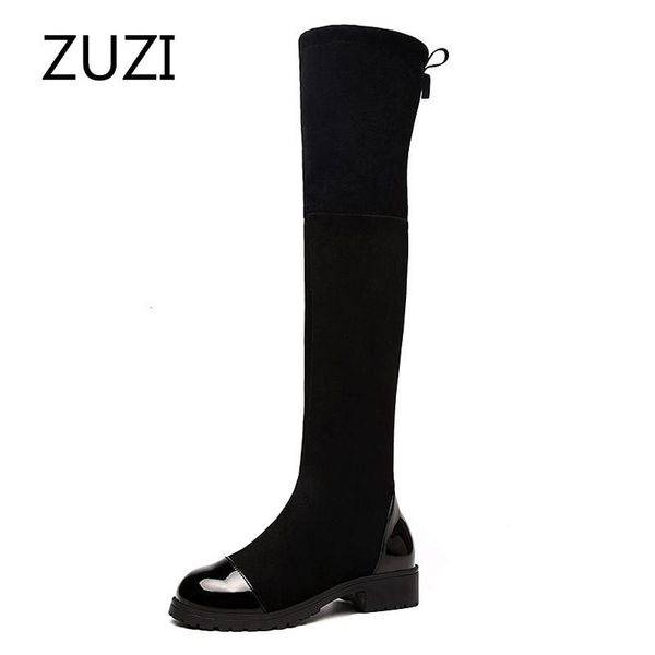 zuzi 2020 long boots warm flock velvet autumn and winter new over-the-knee boots women's thin high shoes flat motorcycle, Black
zuzi 2020 long boots warm flock velvet autumn and winter new over-the-knee boots women's thin high shoes flat motorcycle, Black