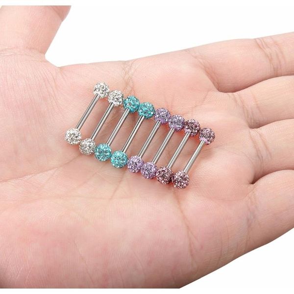 modrsa 2pcs stainless steel tongue ring barbell crystal ball ear stud lip tongue piercing body jewelry for women f jllsxv, Silver
modrsa 2pcs stainless steel tongue ring barbell crystal ball ear stud lip tongue piercing body jewelry for women f jllsxv, Silver